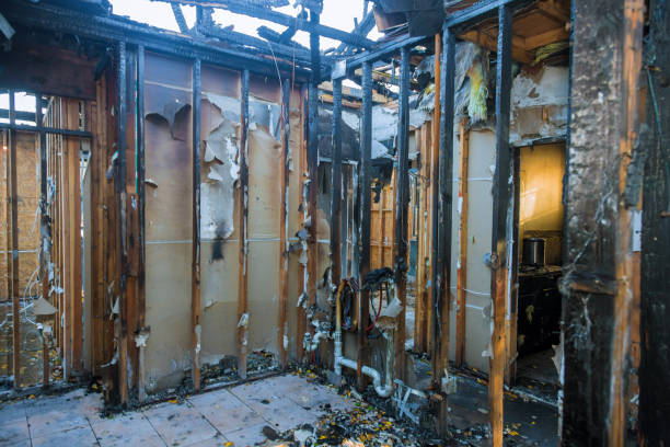 Professional Fire Damage Restoration technician working in Henagar, AL